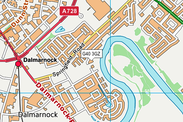 G40 3GZ map - OS VectorMap District (Ordnance Survey)