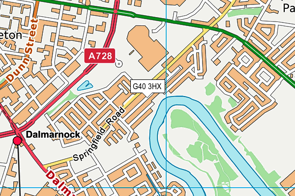 G40 3HX map - OS VectorMap District (Ordnance Survey)