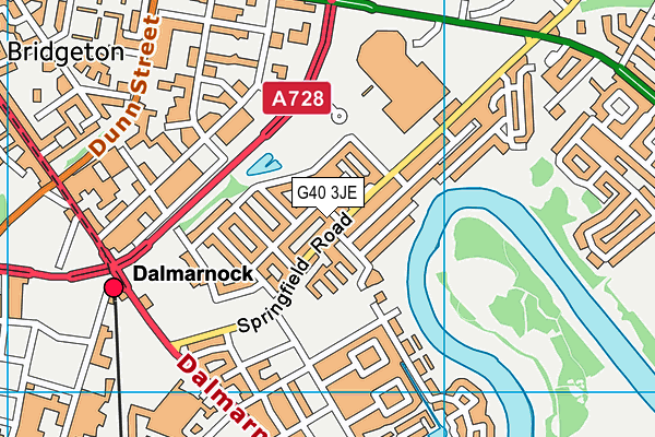G40 3JE map - OS VectorMap District (Ordnance Survey)