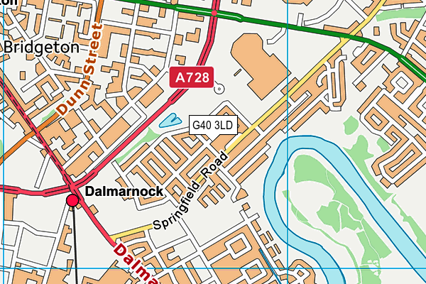 G40 3LD map - OS VectorMap District (Ordnance Survey)