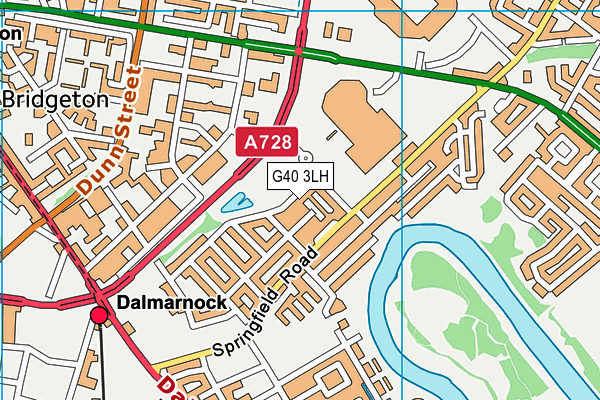 G40 3LH map - OS VectorMap District (Ordnance Survey)
