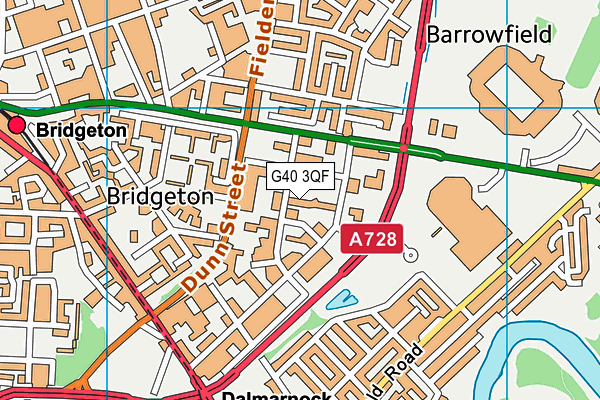 G40 3QF map - OS VectorMap District (Ordnance Survey)