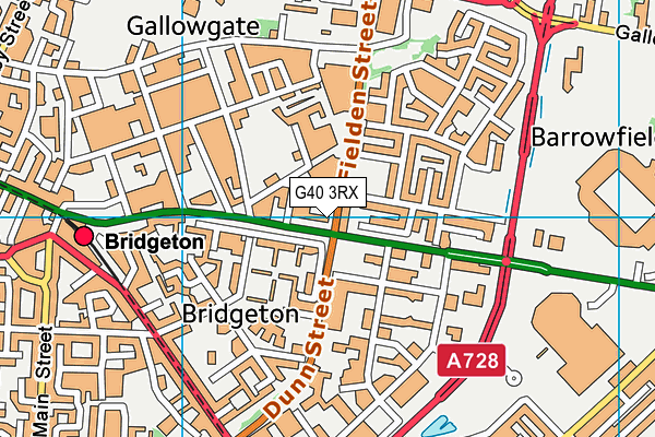 G40 3RX map - OS VectorMap District (Ordnance Survey)