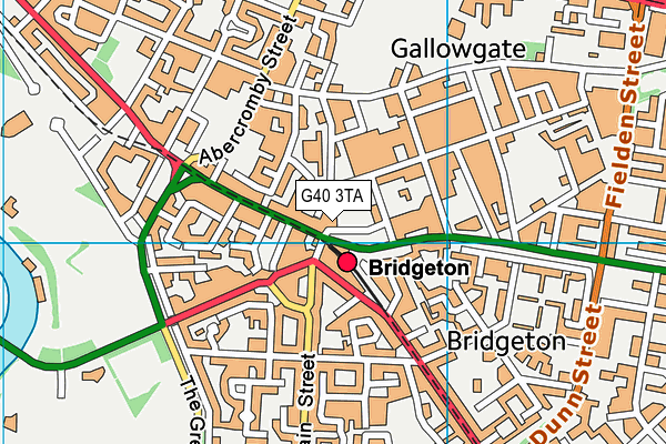 G40 3TA map - OS VectorMap District (Ordnance Survey)