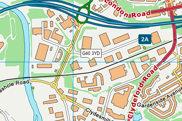 G40 3YD map - OS VectorMap District (Ordnance Survey)