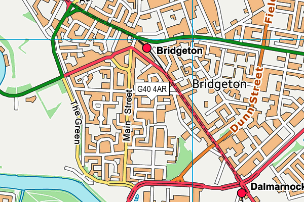 G40 4AR map - OS VectorMap District (Ordnance Survey)