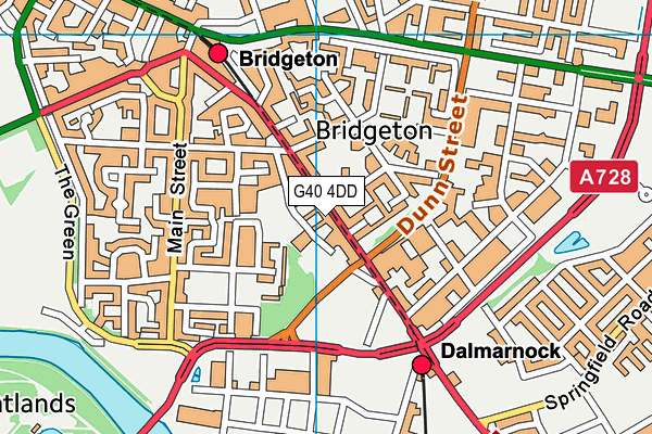 G40 4DD map - OS VectorMap District (Ordnance Survey)