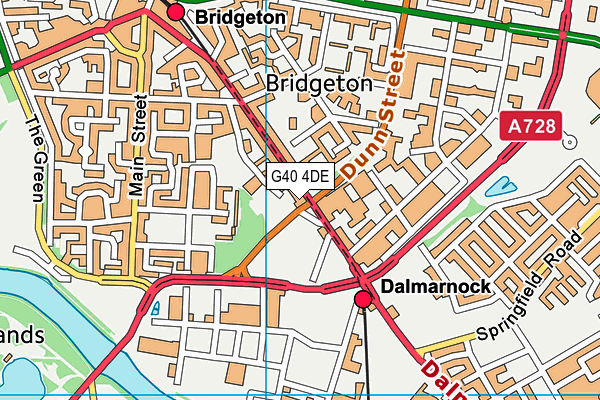 G40 4DE map - OS VectorMap District (Ordnance Survey)