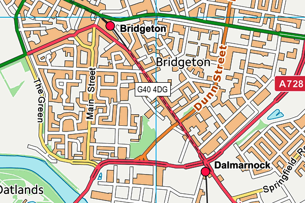 G40 4DG map - OS VectorMap District (Ordnance Survey)
