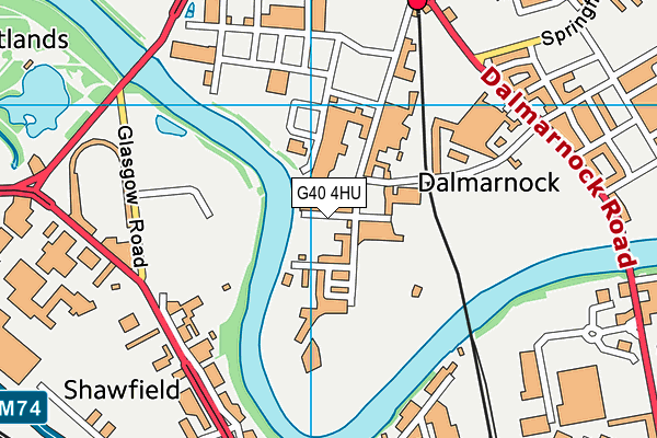 G40 4HU map - OS VectorMap District (Ordnance Survey)