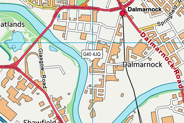 G40 4JQ map - OS VectorMap District (Ordnance Survey)