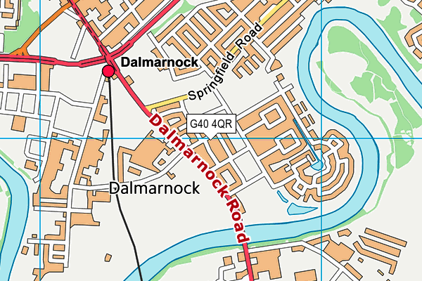G40 4QR map - OS VectorMap District (Ordnance Survey)