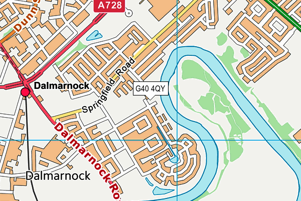 G40 4QY map - OS VectorMap District (Ordnance Survey)