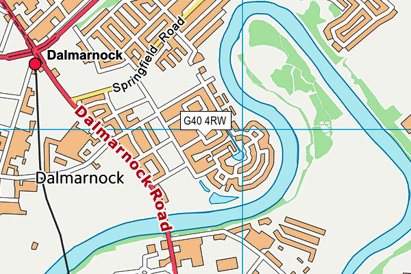 G40 4RW map - OS VectorMap District (Ordnance Survey)