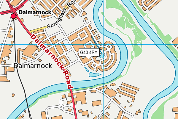 G40 4RY map - OS VectorMap District (Ordnance Survey)