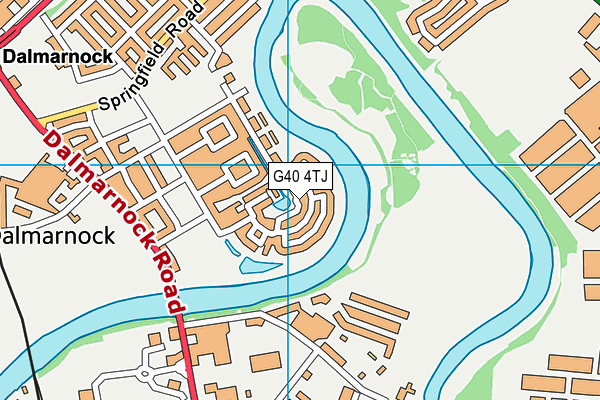 G40 4TJ map - OS VectorMap District (Ordnance Survey)