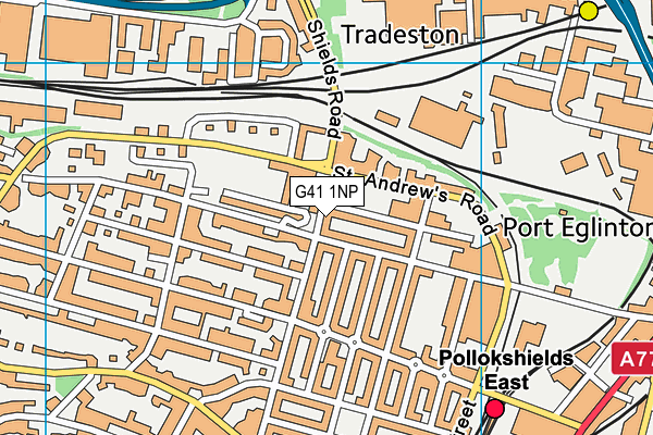 G41 1NP map - OS VectorMap District (Ordnance Survey)