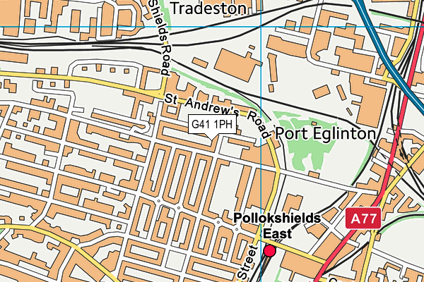 G41 1PH map - OS VectorMap District (Ordnance Survey)