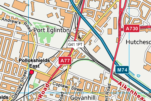 G41 1PT map - OS VectorMap District (Ordnance Survey)