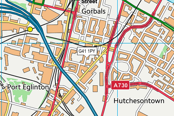 G41 1PY map - OS VectorMap District (Ordnance Survey)