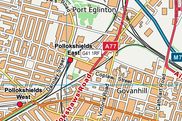 G41 1RF map - OS VectorMap District (Ordnance Survey)