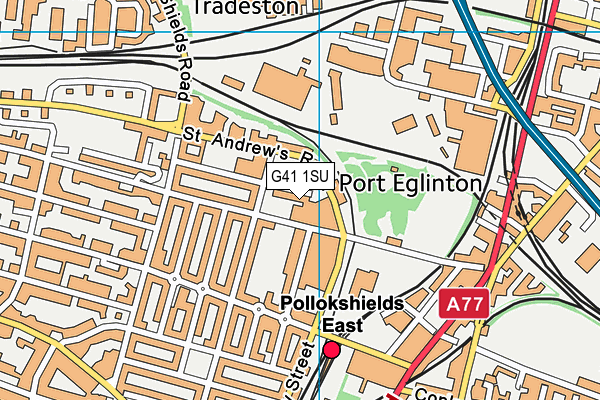 G41 1SU map - OS VectorMap District (Ordnance Survey)