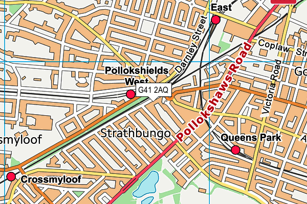 G41 2AQ map - OS VectorMap District (Ordnance Survey)