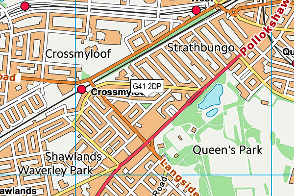 G41 2DP map - OS VectorMap District (Ordnance Survey)