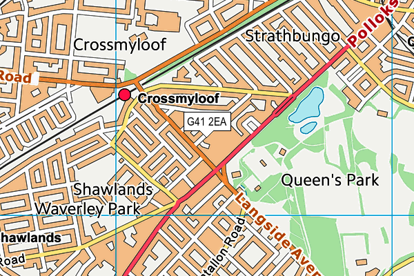 G41 2EA map - OS VectorMap District (Ordnance Survey)