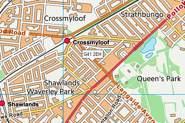 G41 2EH map - OS VectorMap District (Ordnance Survey)