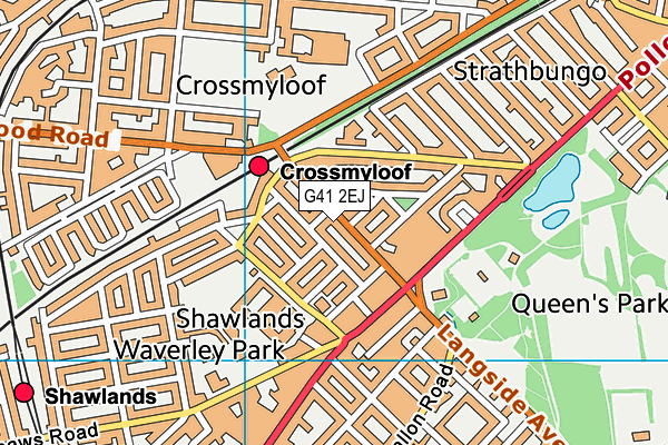 G41 2EJ map - OS VectorMap District (Ordnance Survey)