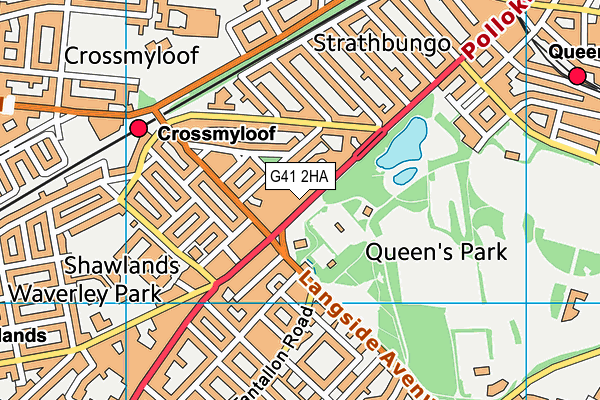 G41 2HA map - OS VectorMap District (Ordnance Survey)