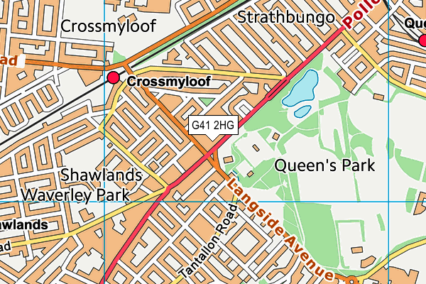 G41 2HG map - OS VectorMap District (Ordnance Survey)