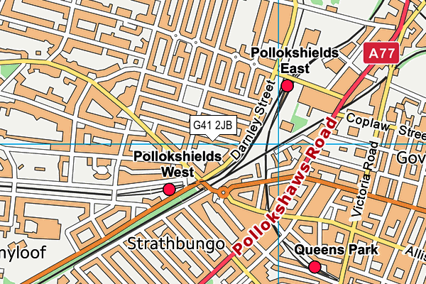 G41 2JB map - OS VectorMap District (Ordnance Survey)