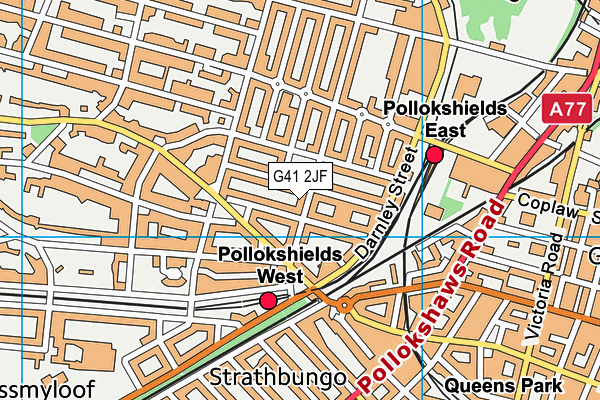 G41 2JF map - OS VectorMap District (Ordnance Survey)