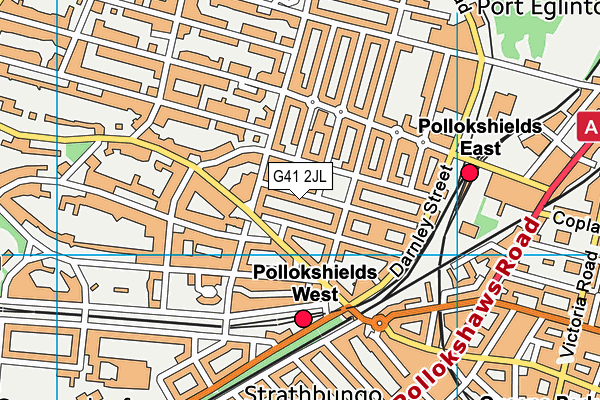 G41 2JL map - OS VectorMap District (Ordnance Survey)