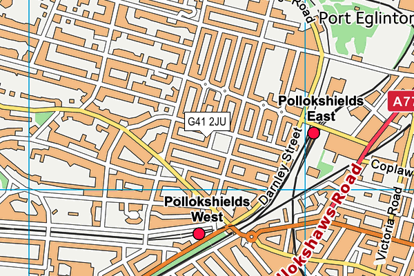 G41 2JU map - OS VectorMap District (Ordnance Survey)