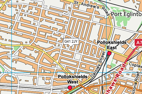 G41 2JY map - OS VectorMap District (Ordnance Survey)