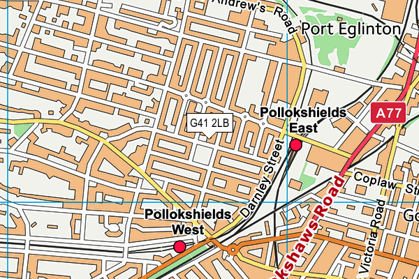 G41 2LB map - OS VectorMap District (Ordnance Survey)