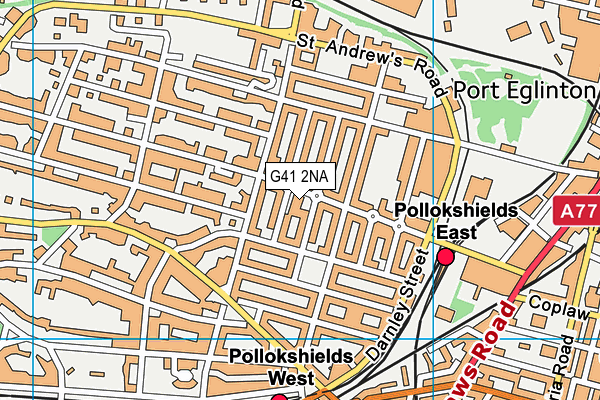 G41 2NA map - OS VectorMap District (Ordnance Survey)