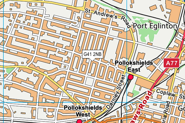 G41 2NB map - OS VectorMap District (Ordnance Survey)