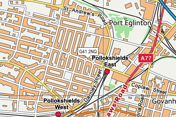 G41 2NQ map - OS VectorMap District (Ordnance Survey)