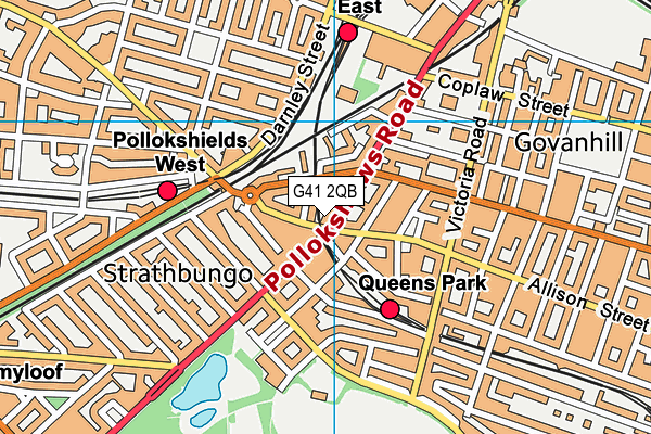 G41 2QB map - OS VectorMap District (Ordnance Survey)