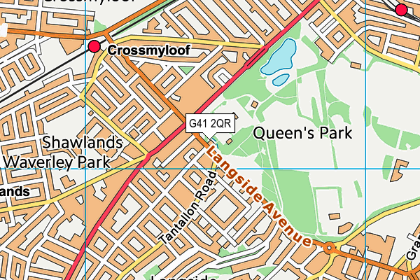 G41 2QR map - OS VectorMap District (Ordnance Survey)