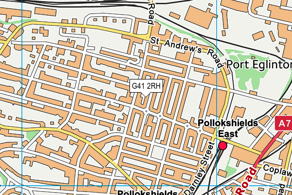 G41 2RH map - OS VectorMap District (Ordnance Survey)