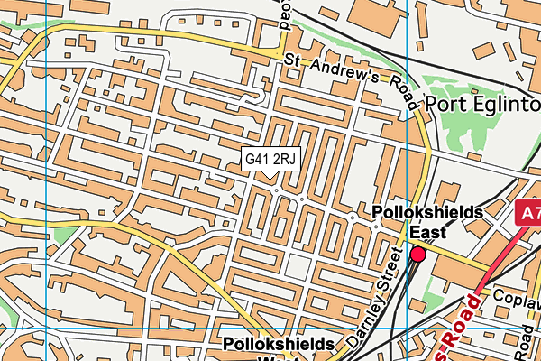 G41 2RJ map - OS VectorMap District (Ordnance Survey)