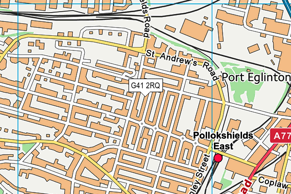 G41 2RQ map - OS VectorMap District (Ordnance Survey)