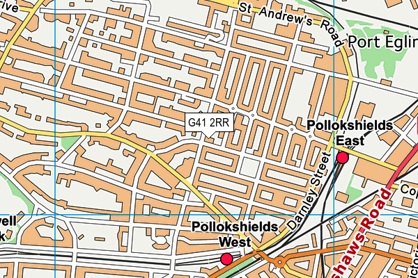 G41 2RR map - OS VectorMap District (Ordnance Survey)