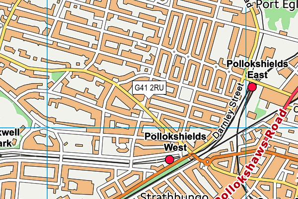 G41 2RU map - OS VectorMap District (Ordnance Survey)