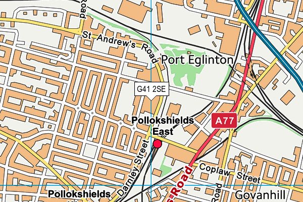 G41 2SE map - OS VectorMap District (Ordnance Survey)